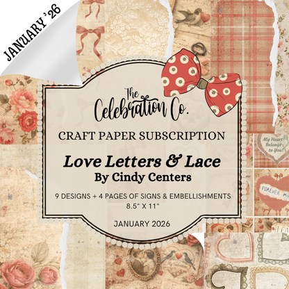Monthly Crafting Paper, Embellishments and Signs - Digital Download Subscription-0126