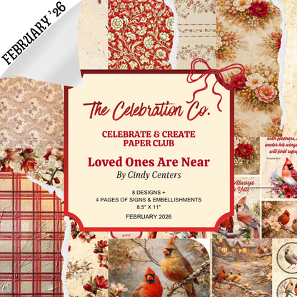 Celebrate & Create Paper Club - A Monthly Digital Download Subscription (February 2026)