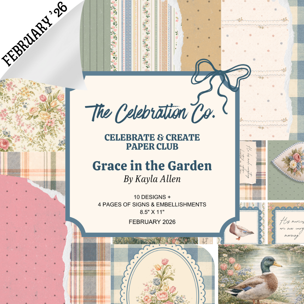 Celebrate & Create Paper Club - A Monthly Digital Download Subscription (February 2026)