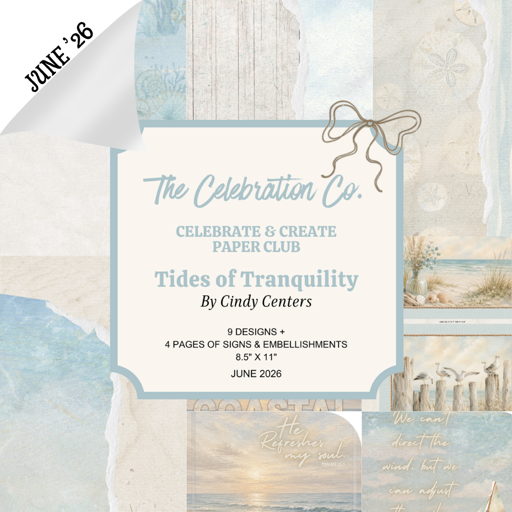 Celebrate & Create Paper Club - A Monthly Digital Download Subscription (June 2026)-  Digital- The Celebration Co.