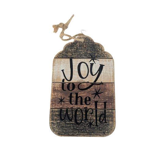 Joy to the World Wood Oranment