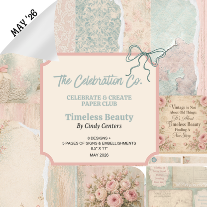 Celebrate & Create Paper Club - A Monthly Digital Download Subscription (May 2026)-  Digital- The Celebration Co.
