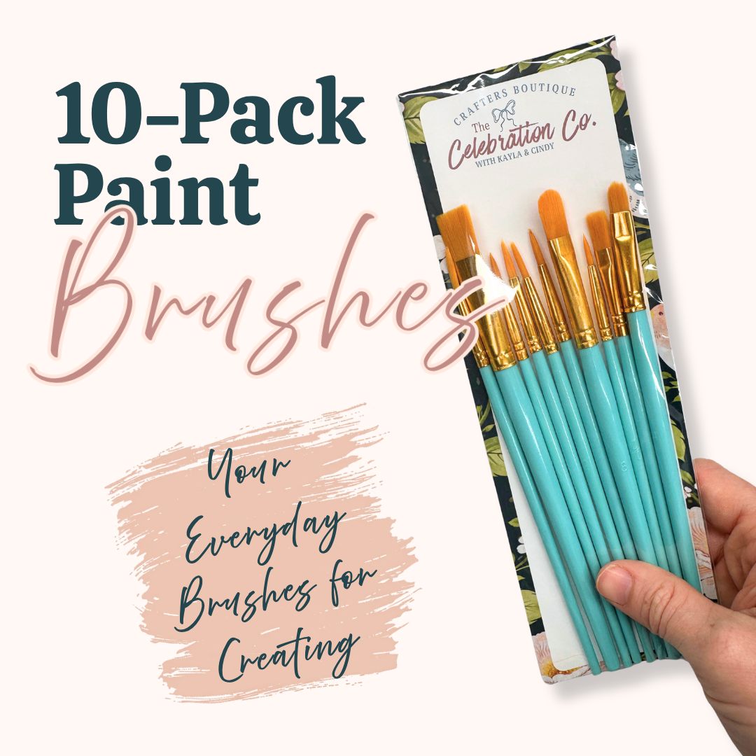10-Pack Paint Brushes