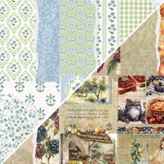 Digital Vault: Blue & Bloom & Fruit Basket - 05/25
