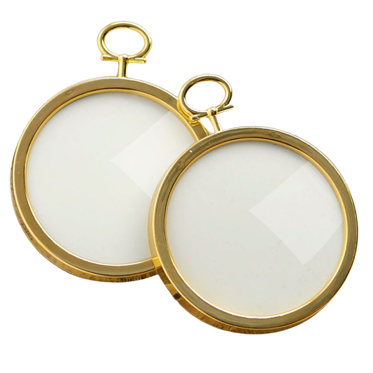 Mini Gold Plastic Ornament Frames - Package of 2 (Select Shape)-  - The Celebration Co.