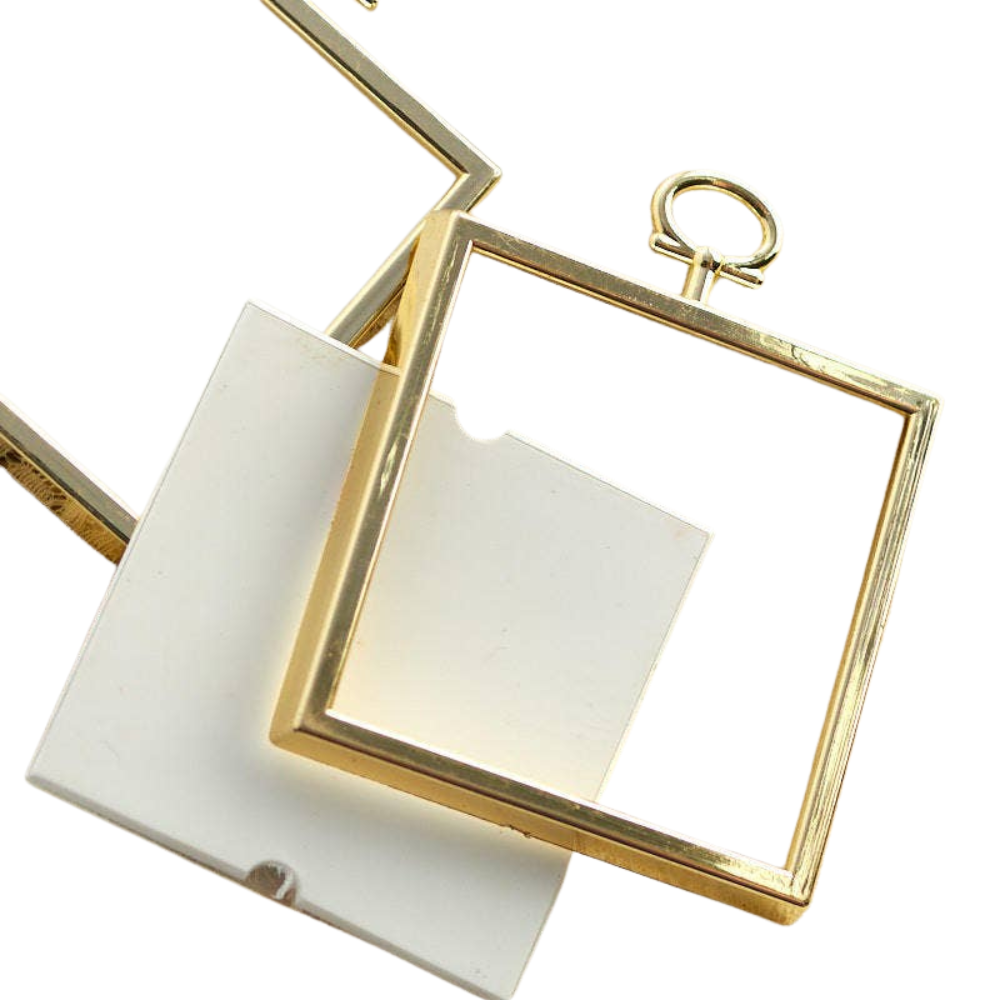 Mini Gold Plastic Ornament Frames - Package of 2 (Select Shape)-  - The Celebration Co.
