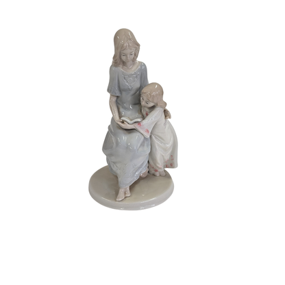 Vintage Mother & Child Reading Figurine-  vintage- The Celebration Co.