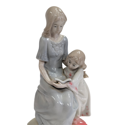 Vintage Mother & Child Reading Figurine-  vintage- The Celebration Co.