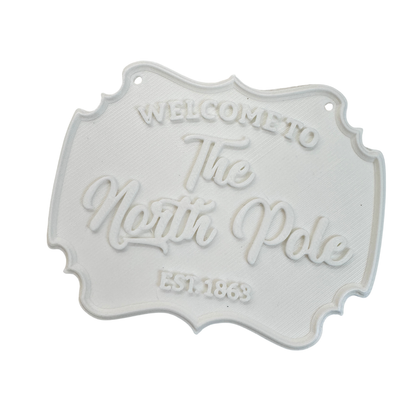 North Pole Sign Ornament (Package of 2)