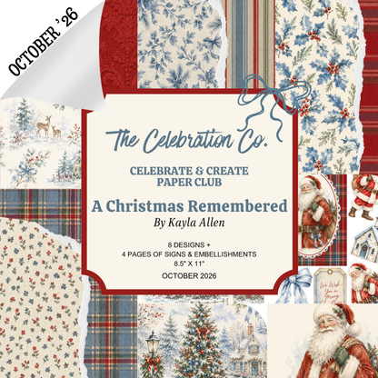 Celebrate & Create Paper Club - A Monthly Digital Download Subscription (October 2026)-  Digital- The Celebration Co.