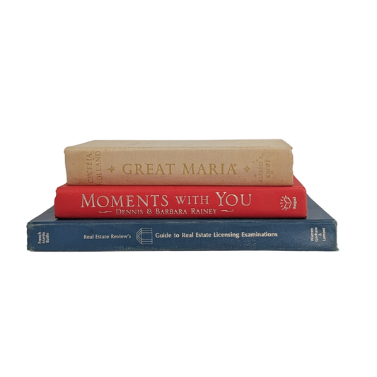 Decorative Patriotic Book Stack – Set of 3 Coordinating Books (Choice of 9 Stacks)