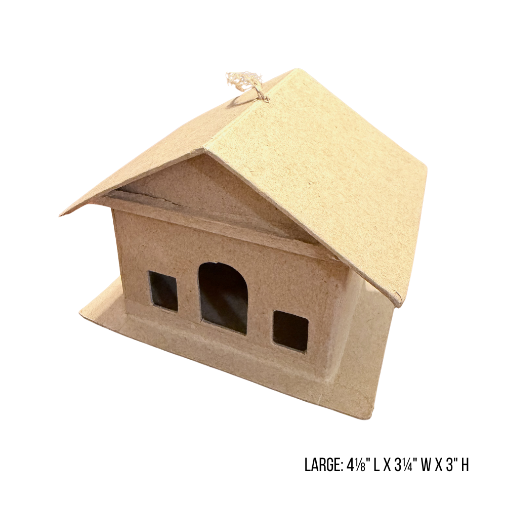 Paper Mache House (Choose from 3 sizes)-  Craft Supplies- The Celebration Co.