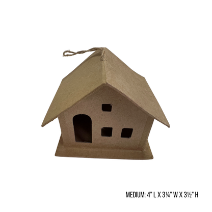 Paper Mache House (Choose from 3 sizes)-  Craft Supplies- The Celebration Co.