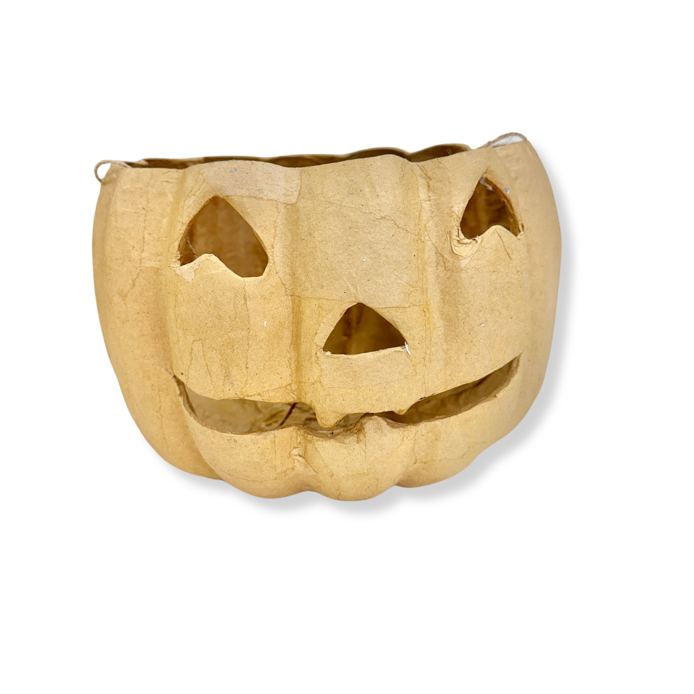 Paper Mache Hanging Jack-O’-Lantern Pumpkin Basket