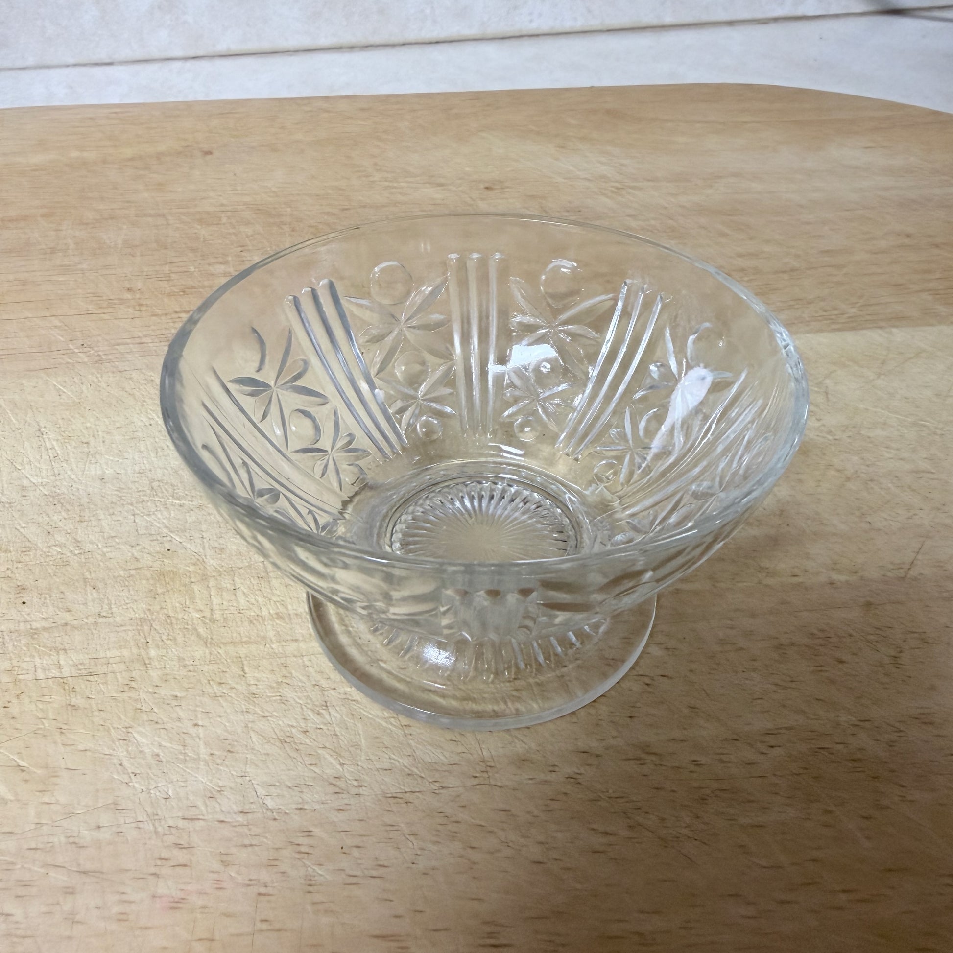 Vintage Clear Pressed Glass Punch/Dessert Cups (Set of 8)-  vintage- The Celebration Co.