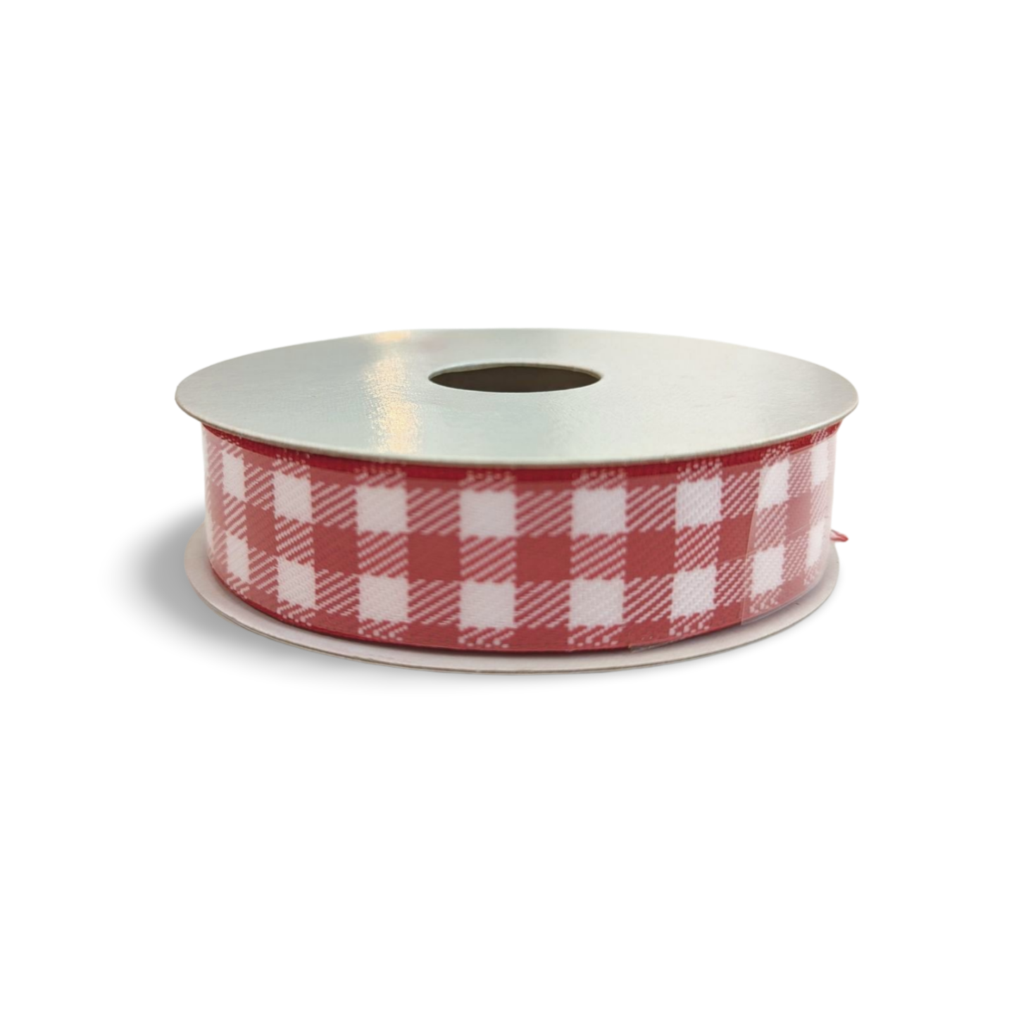 Red Gingham Wired Edge Ribbon – 7/8" x 10 Yards (Red & White or Red & Tan)-  12 Deals- The Celebration Co.