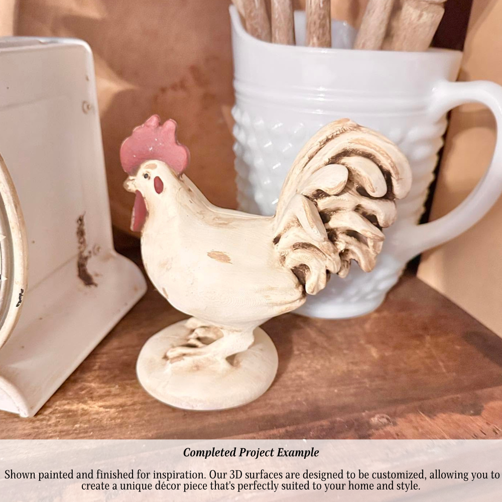 Rooster Statue – Farmhouse Accent-  3D- The Celebration Co.