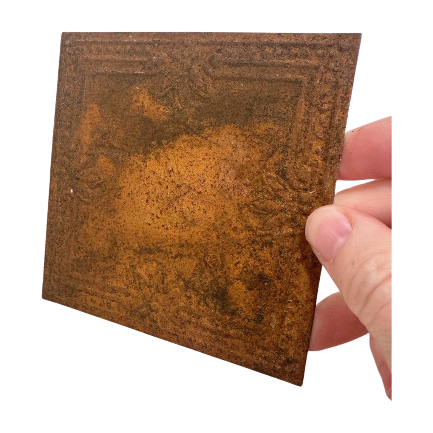 Rusty Tin Vintage Ceiling Tile – Paintable Metal Surface