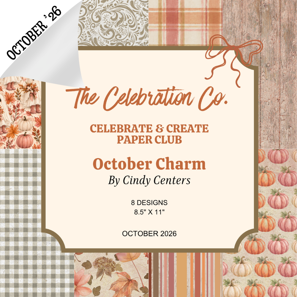 October Charm - Digital Download - Craft Paper Set-  Digital- The Celebration Co.
