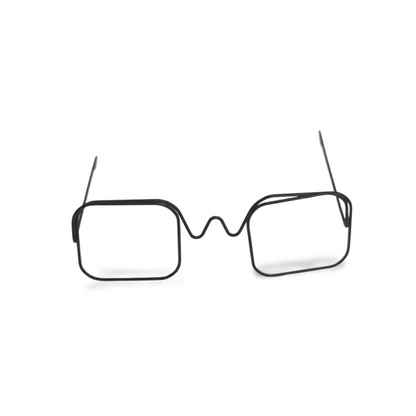 Black Wire Rectangle Doll Glasses