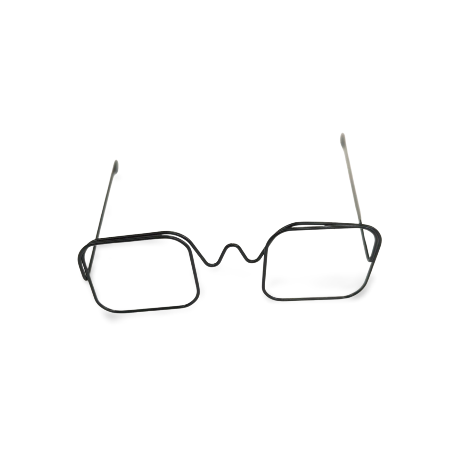 Black Wire Rectangle Doll Glasses