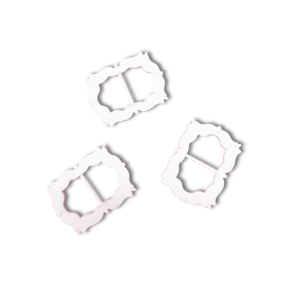 Santa Buckles – Set of 3 Festive Accents-  3D- The Celebration Co.