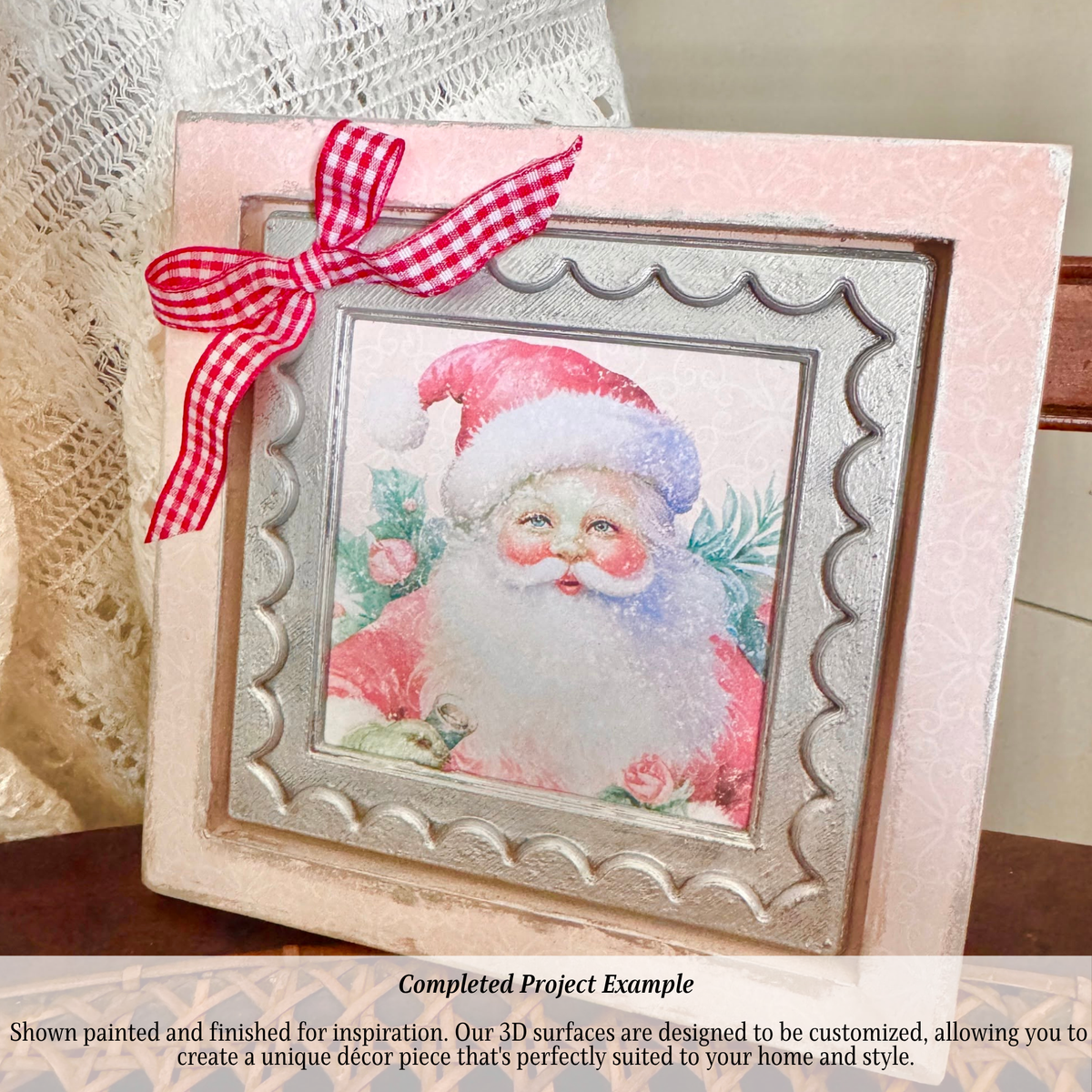 Scalloped Frames – Set of 2 Decorative Accents-  3D- The Celebration Co.