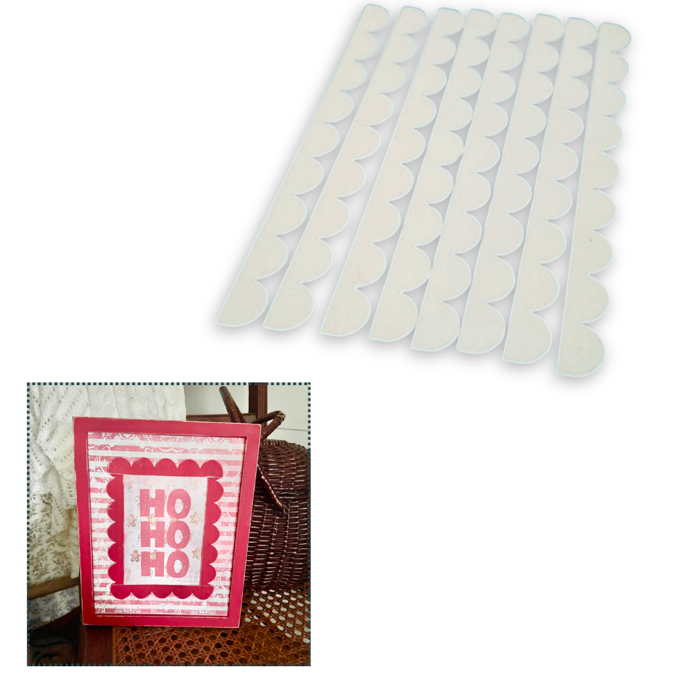 Scalloped Edge Trim – Package of 8-  3D- The Celebration Co.