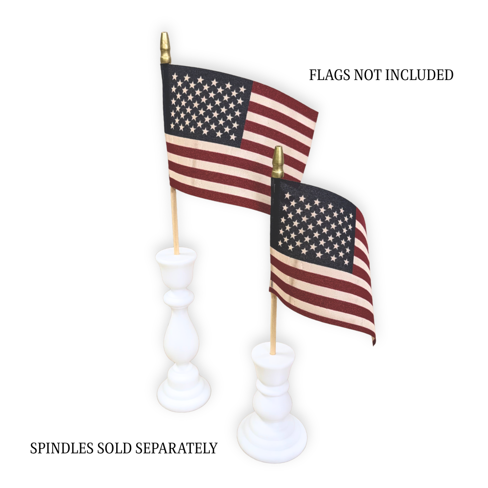 American Flag Display Spindles  – Choose from 2 Sizes-  3D- The Celebration Co.