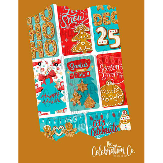 Printable Christmas Gift Tags - Gingerbread - The Celebration Co.