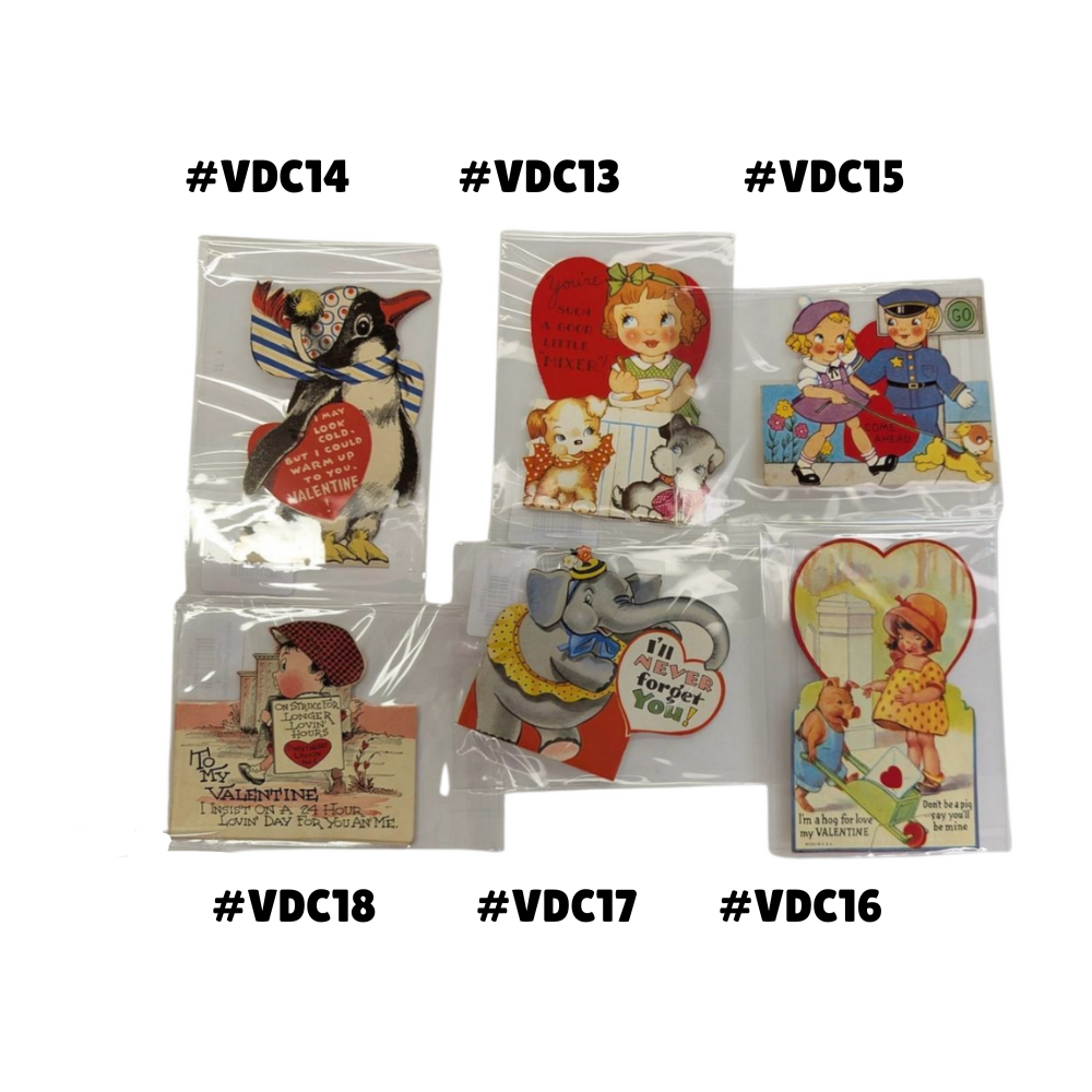 Vintage 1940s Valentines —  Die Cut Collection