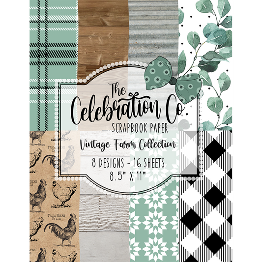 Vintage Farm - Digital Download - Craft Paper Package - The Celebration Co.