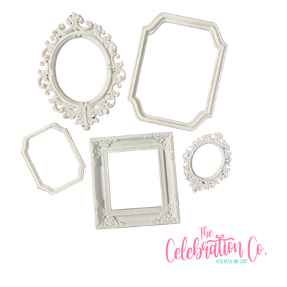 Vintage Style Frames – Set of 5-  3D- The Celebration Co.