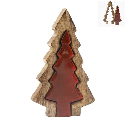 Ruby Red Tree Puzzle Block