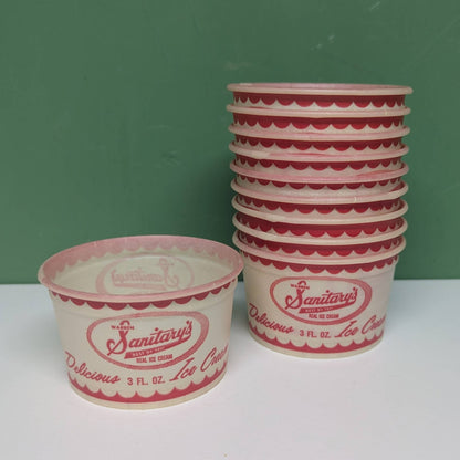 Sanitary's ice cream cup-  vintage- The Celebration Co.