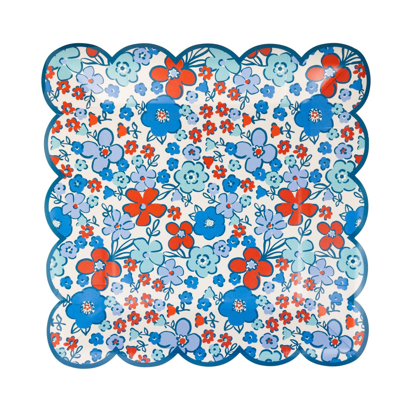 Floral Americana 9" Plate (Package of 8)-  Party- The Celebration Co.