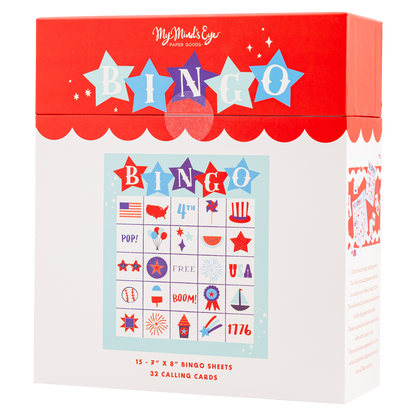 Americana Bingo Game-  Party- The Celebration Co.