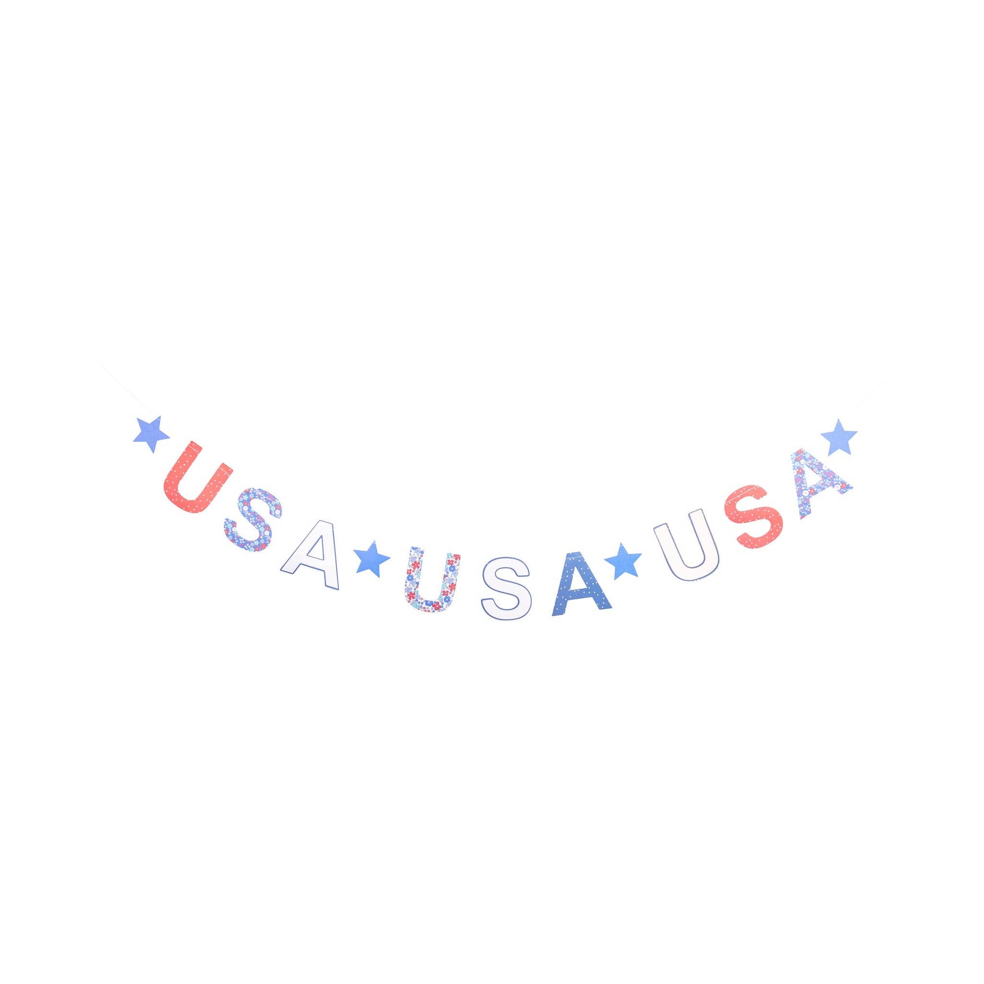 Floral USA Banner-  Party- The Celebration Co.
