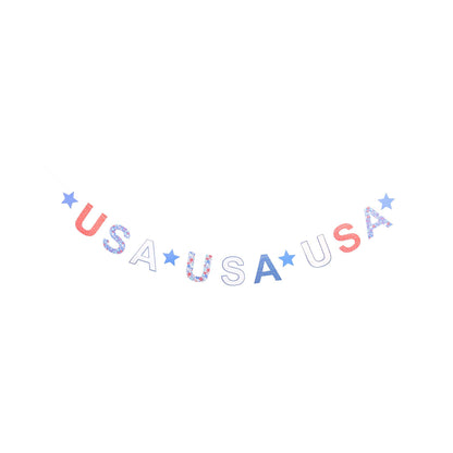 Floral USA Banner-  Party- The Celebration Co.