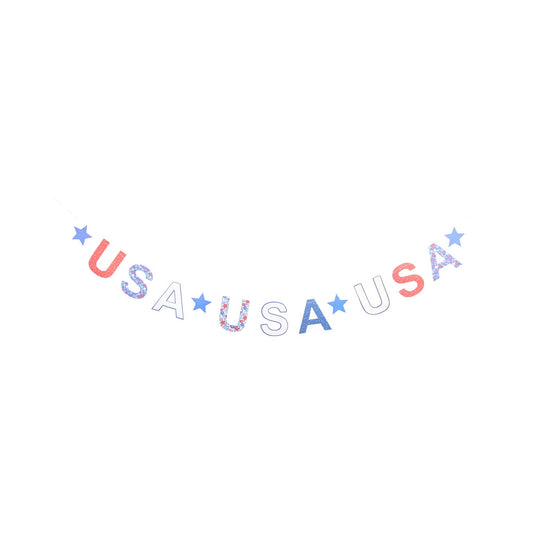 Floral USA Banner-  Party- The Celebration Co.