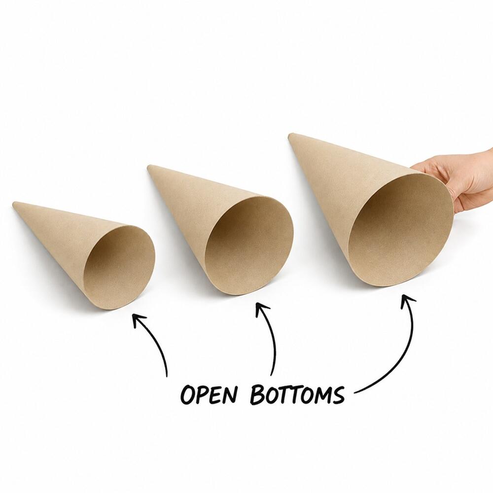 Paper Mache Cones – Set of 3-  Paper Mache- The Celebration Co.