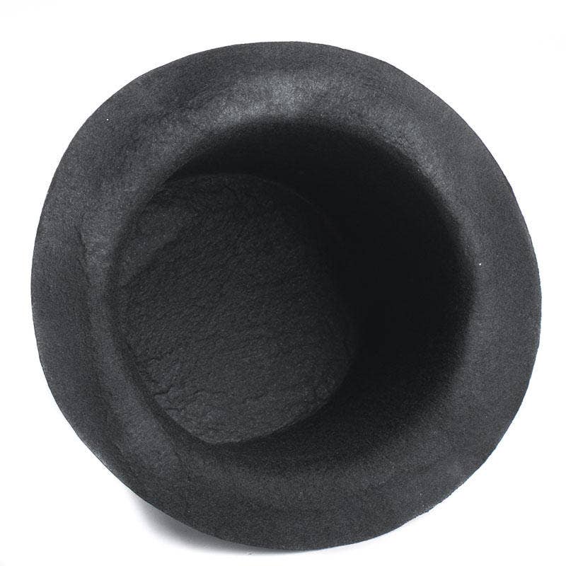 Black Flocked Top Hat-  Embellishments- The Celebration Co.