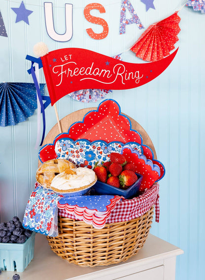 Floral Americana 9" Plate (Package of 8)-  Party- The Celebration Co.