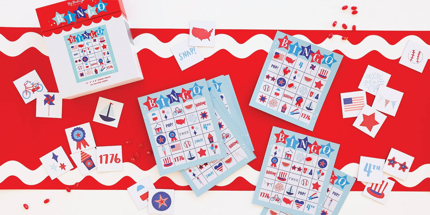 Americana Bingo Game-  Party- The Celebration Co.