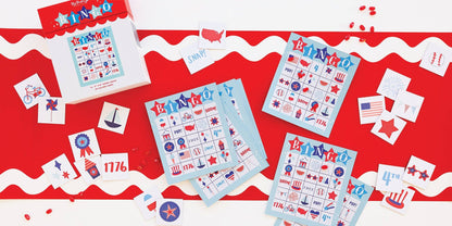 Americana Bingo Game-  Party- The Celebration Co.