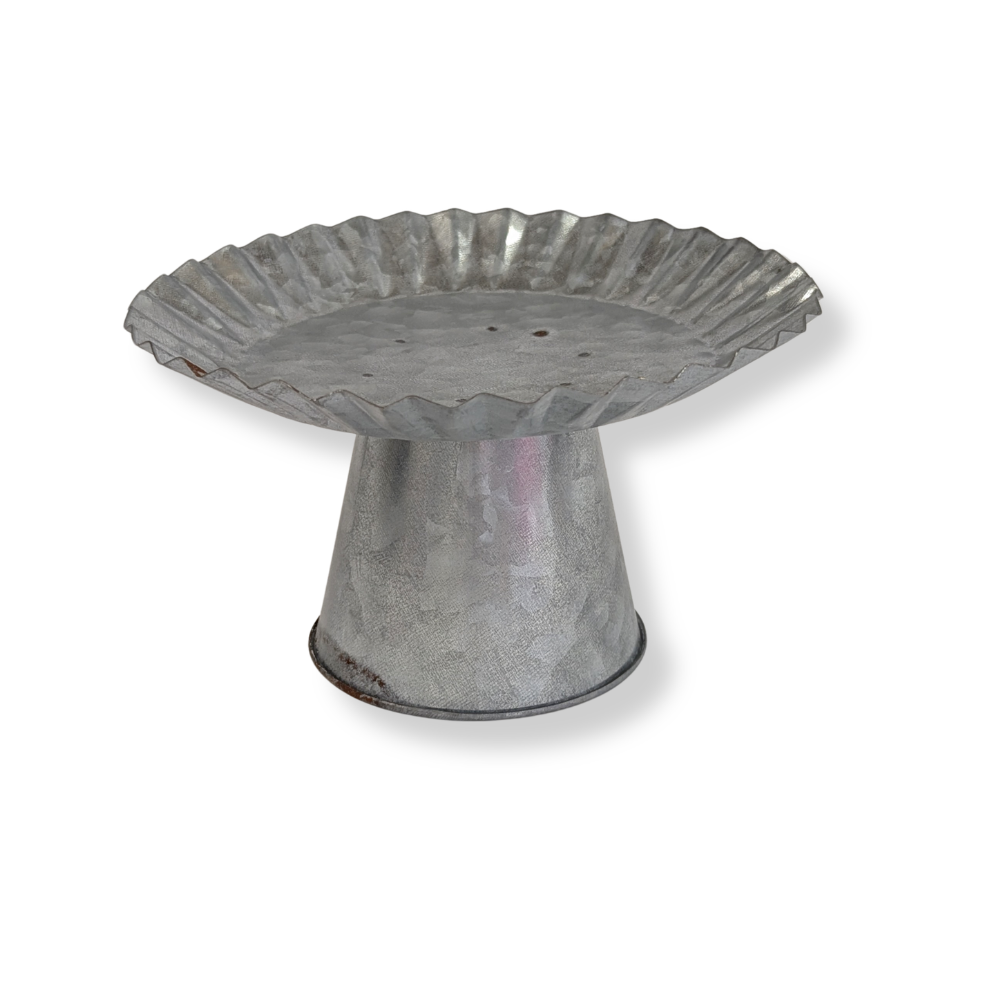 Weathered Look Metal Cake Stand - Select Size-  Decor- The Celebration Co.